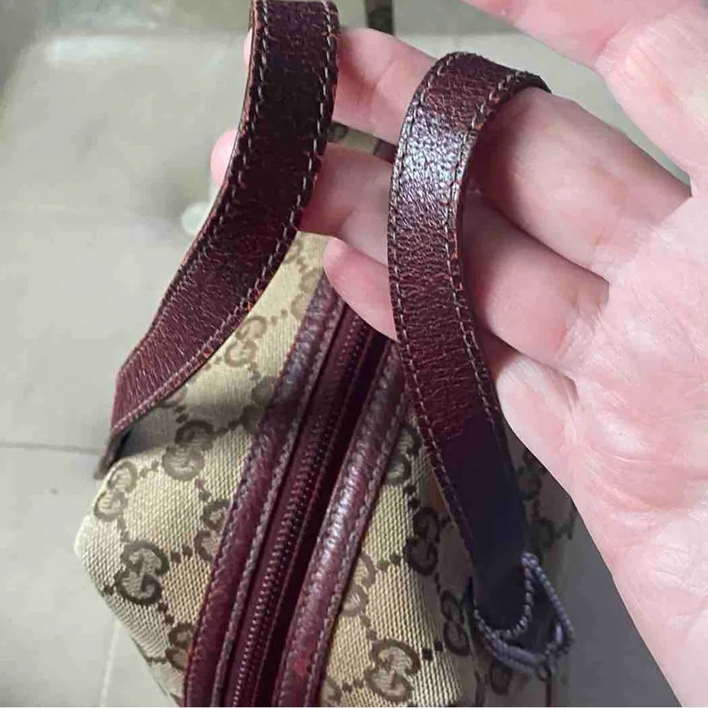 Vintage Gucci, mini Beige and Brown Monogram Bag - Picture 5 of 8